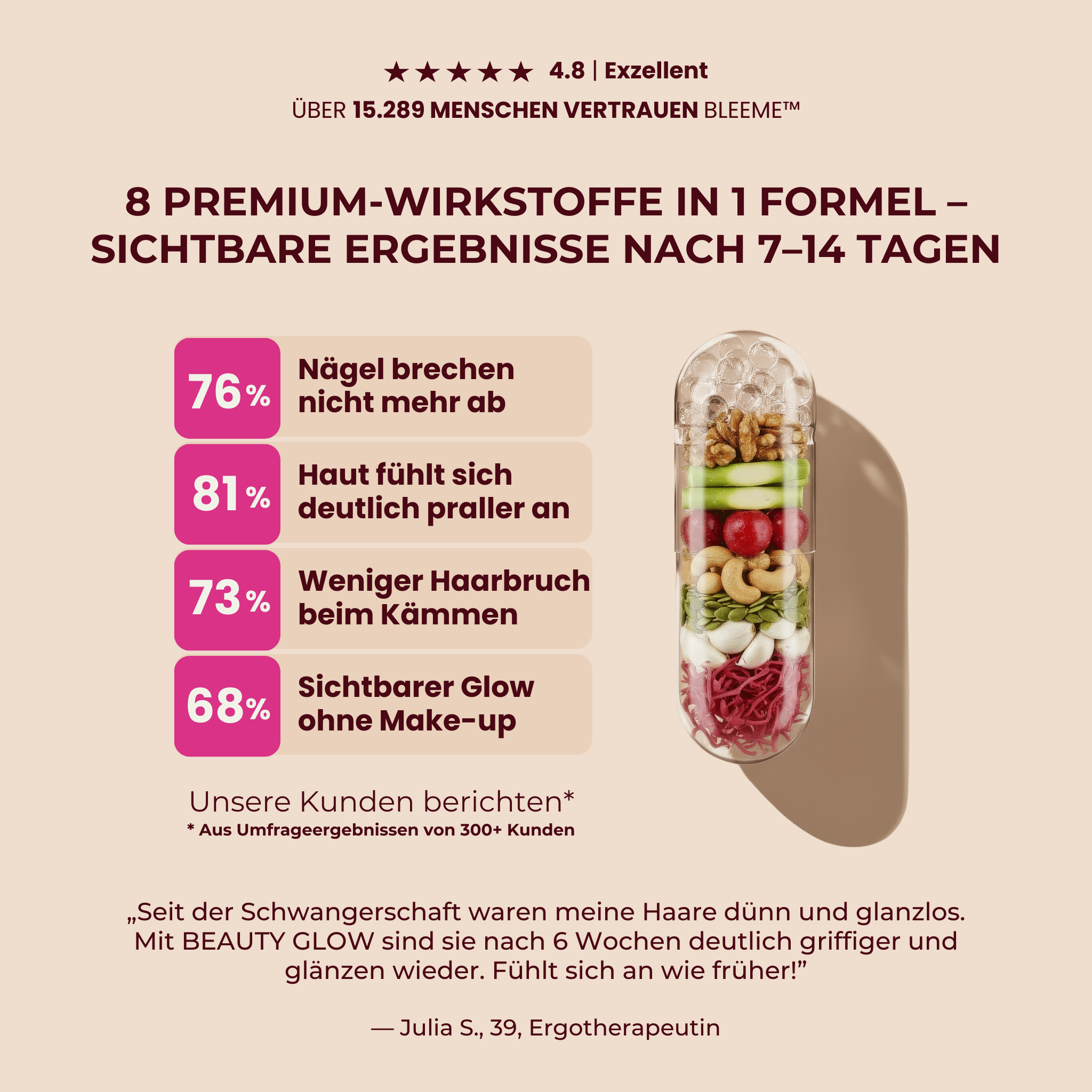 BEAUTY GLOW ● Hyaluron + Kollagen Boost Komplex