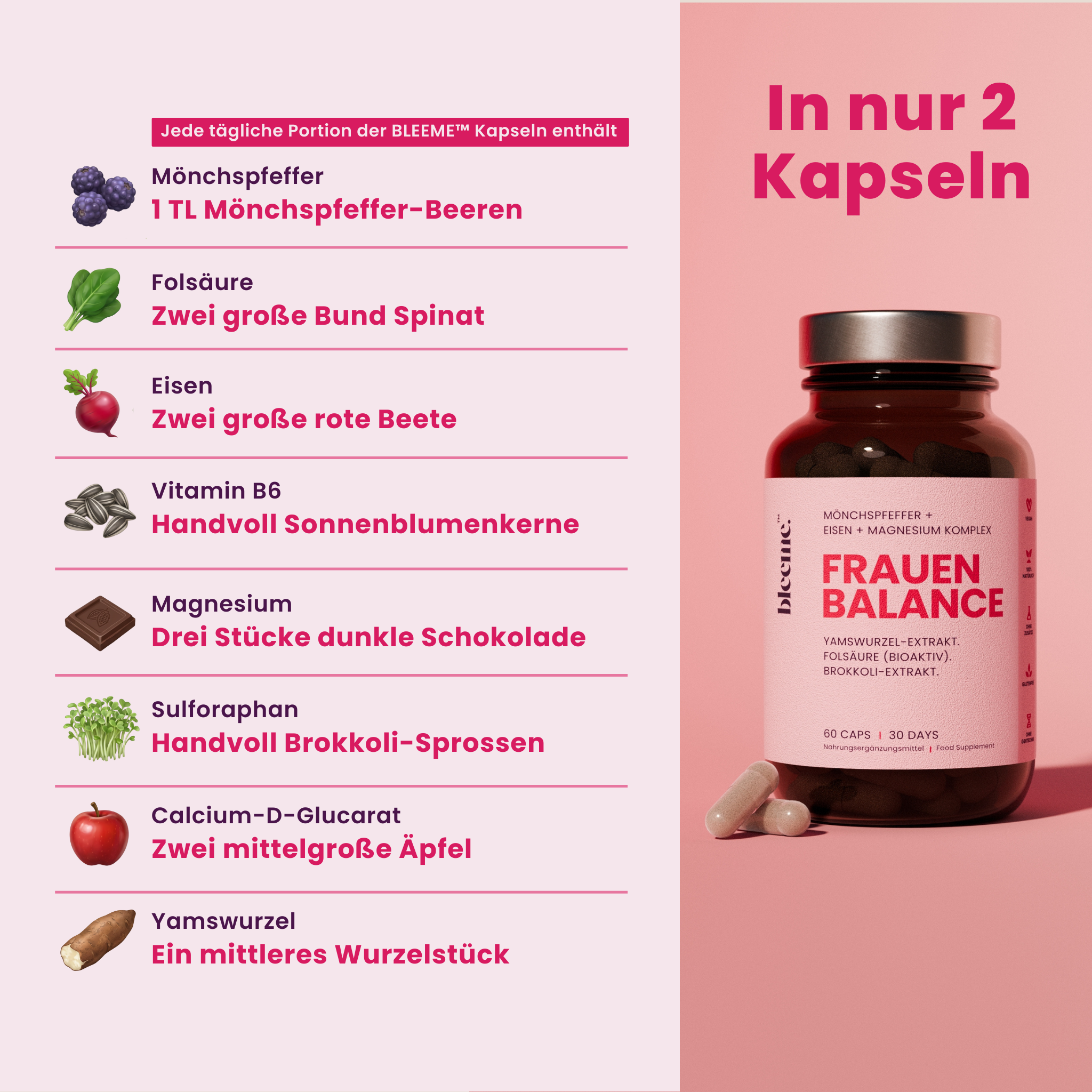 FRAUEN BALANCE ● Mönchspfeffer + Eisen + Magnesium Komplex