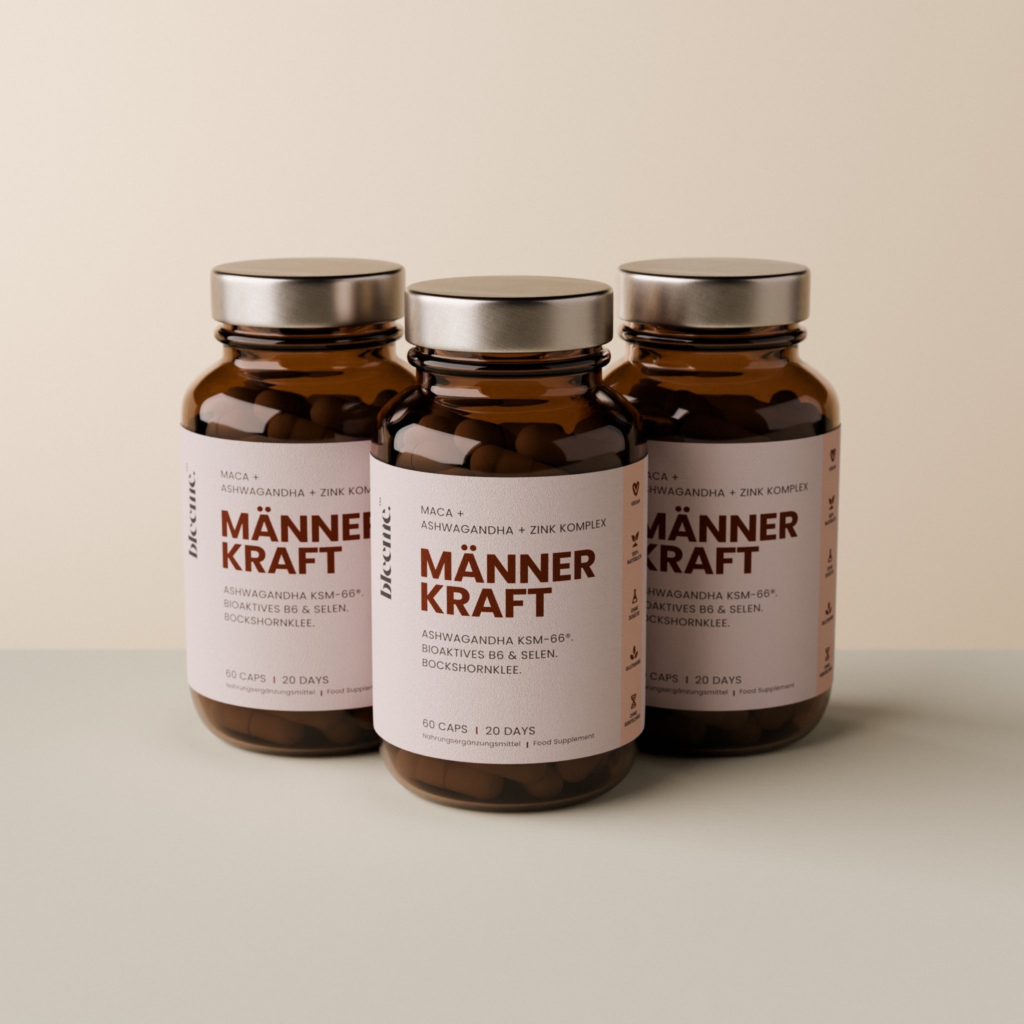 MÄNNER KRAFT ● Maca + Ashwaghanda KSM-66® + Zink Komplex