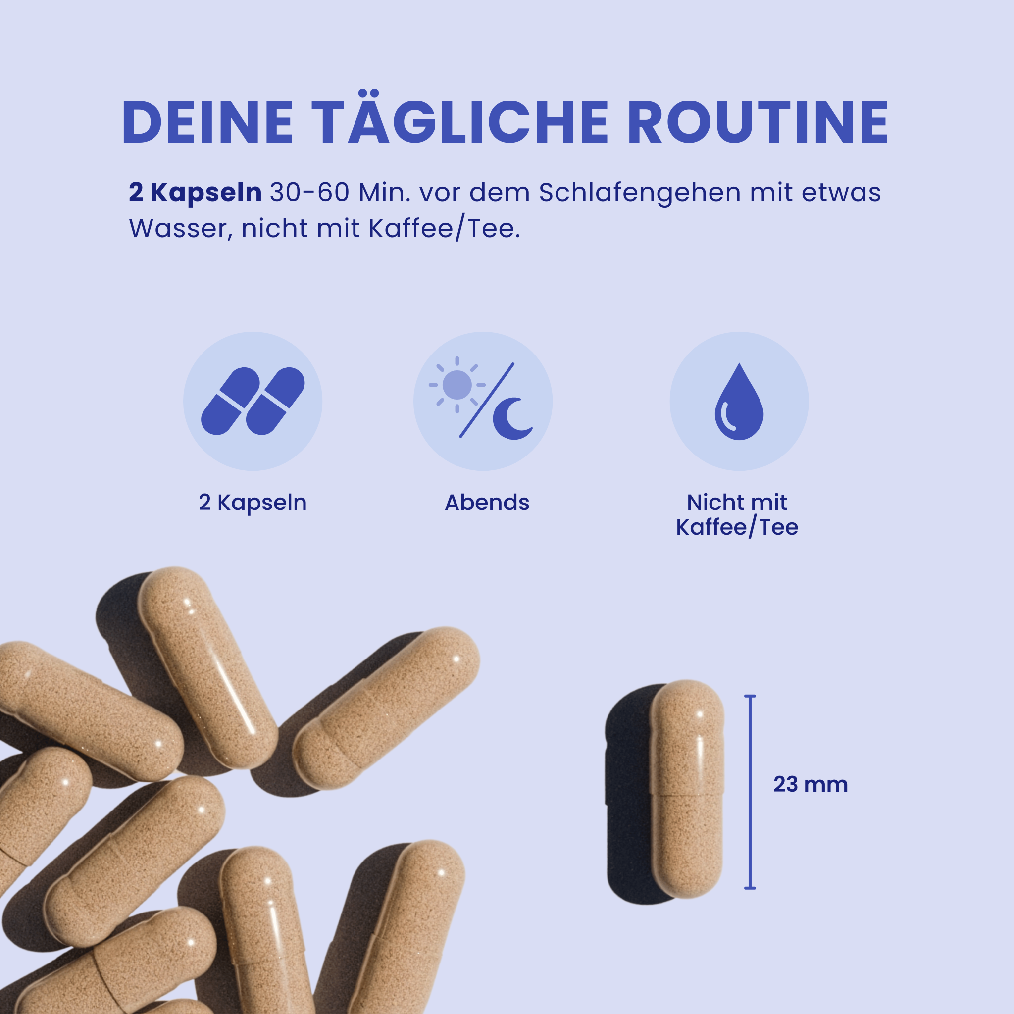 SCHLAF GUT ● Magnesium + Baldrian + Melatonin Komplex