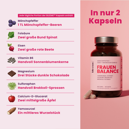 FRAUEN BALANCE ● Mönchspfeffer + Eisen + Magnesium Komplex