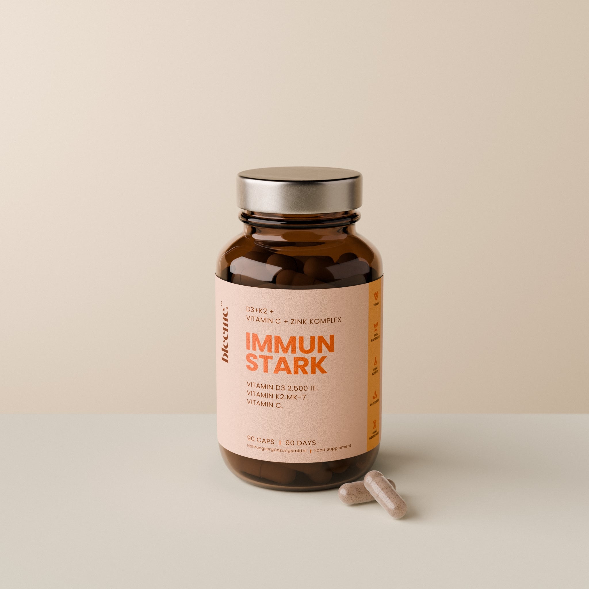 IMMUN STARK ● Vitamin D3+K2 + Vitamin C + Zink Komplex