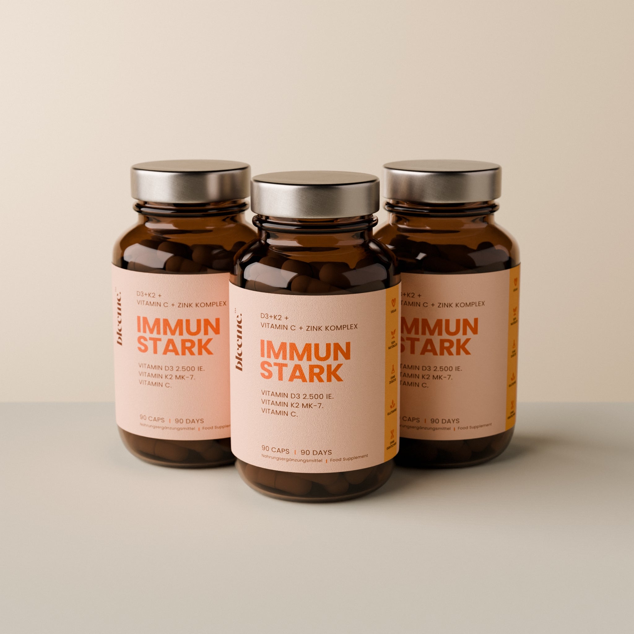 IMMUN STARK ● Vitamin D3+K2 + Vitamin C + Zink Komplex