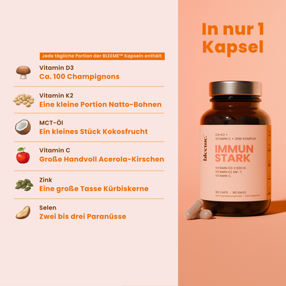 IMMUN STARK ● Vitamin D3+K2 + Vitamin C + Zink Komplex