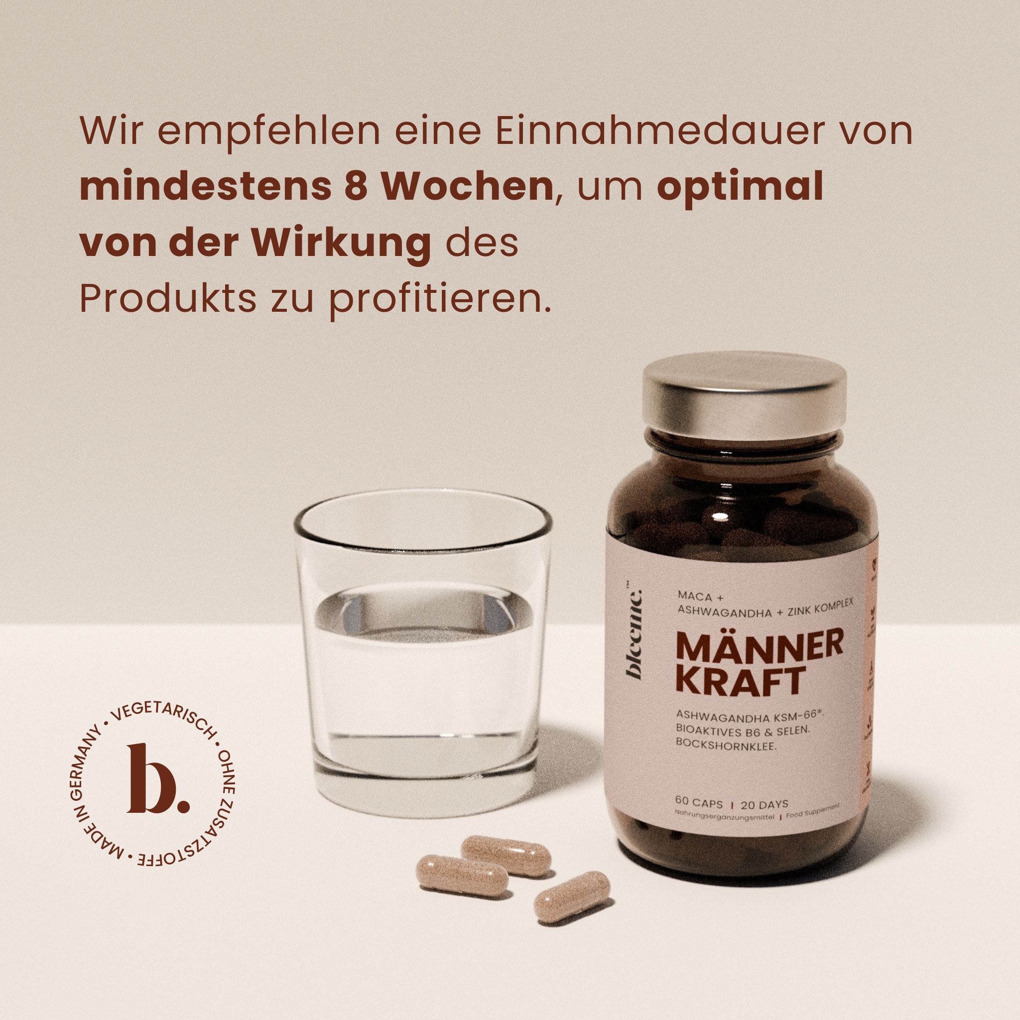 MÄNNER KRAFT ● Maca + Ashwaghanda KSM-66® + Zink Komplex
