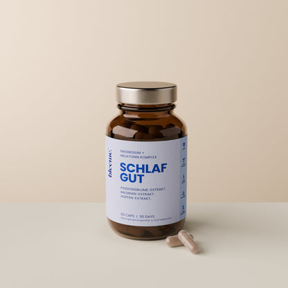 SCHLAF GUT ● Magnesium + Baldrian + Melatonin Komplex