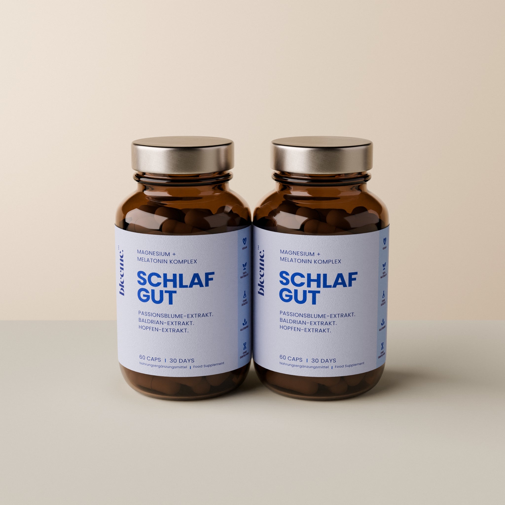 SCHLAF GUT ● Magnesium + Baldrian + Melatonin Komplex